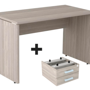 Mesa De Escritório Com Gavetas 1,20×0,60M – Wordstar – Biancatto 40 MM