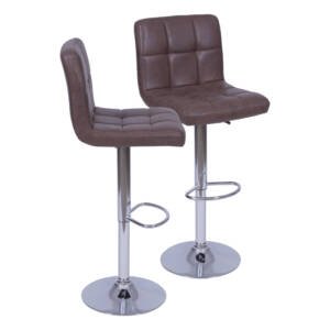 Kit 02 Banquetas 6609 Madeira Com Estofado Retro