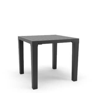 Mesa Niala Quadrada Preto Tampo 80X80 Plastico
