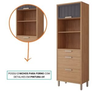 TORRE QUENTE ESTELA 70 CM 2FORN  2PT BASC 2GV FREIJO TITANIUM