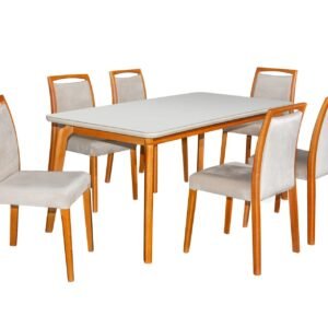 Mesa de jantar Jade 1800x900 BM Mel/Off White