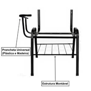 Base fixa Isoplax Universitaria Direita montada Afer