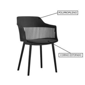 CADEIRA  DE JANTAR AMENA  PRETA