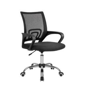 Cadeira Tela Giratória Baixa 3310 Sem Relax preta