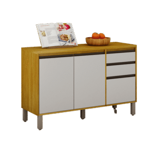 BALCÃO 3 PT. EDUARDA PLUS CINAMONO OFF WHITE