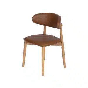 Cadeira Asti Caramelo Base de Madeira  1177