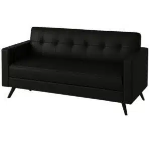 Poltrona Viola  3 Lugar Pé De Madeira  /  preto