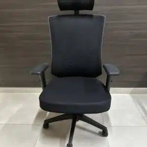 Cadeira presidente  sete back tela  preta