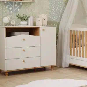 Comoda Casinha Off White/Nature