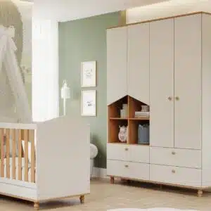 Roupeiro Casinha Off White/Nature