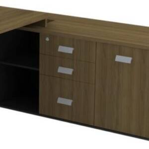 ARMÁRIO PARA MESA DIRETIVA  DIREITO MALAGA/ PRETO 160x65x50 40mm