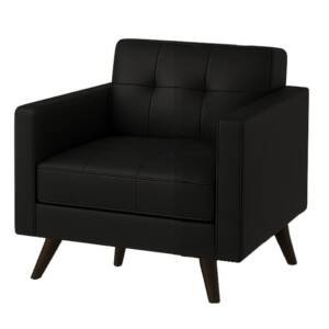 Poltrona Viola  de 1 lugar Pé De Madeira  /  preto