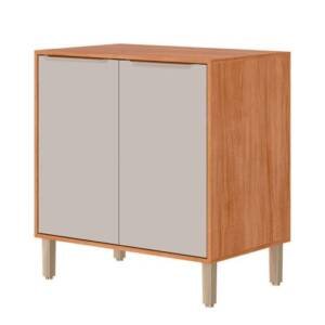 BALCÃO CRISTAL 80cm  2 PT  - CINAMONO OFF  WHITE