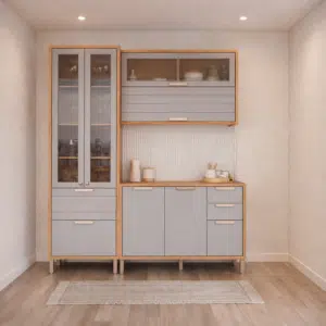 Cozinha Modulada  Eloise C/Vidro  Reflecta 3 Peças