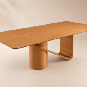 Mesa Essenza 200x100 cm Tampo Cinamomo Sem Vidro
